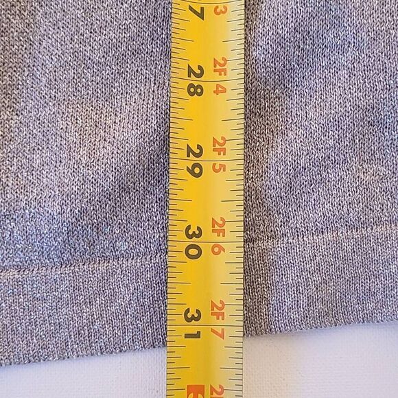 Chico's Womens Open Metallic Silver Metallic Gray Sweater Cardigan XS - Picture 9 of 11